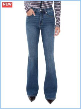 Good Legs Flare Jeans Mid Rise Stretch Denim 5-Pocket Style